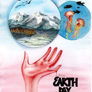 A hand reaches up as if to support three spheres representing three different environments from the surface of the earth.